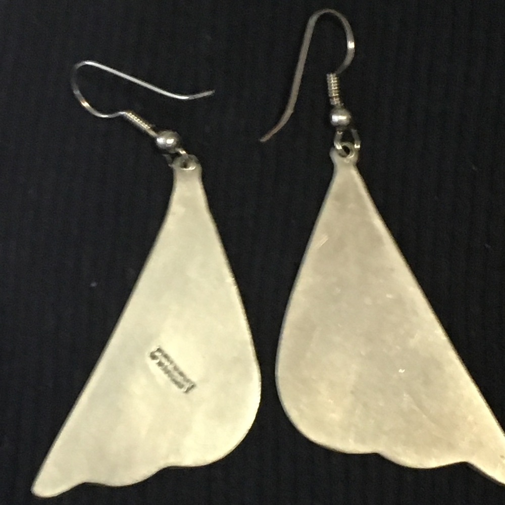 Abalone Shell And Silver Earrings - image 4